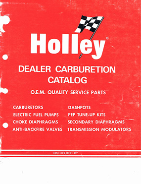 Holley carb kit and parts catalog - 1971